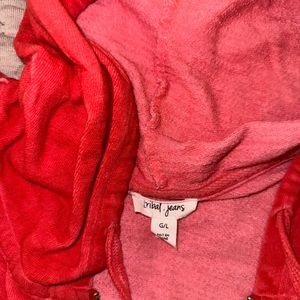 Coral sweatshirt jacket